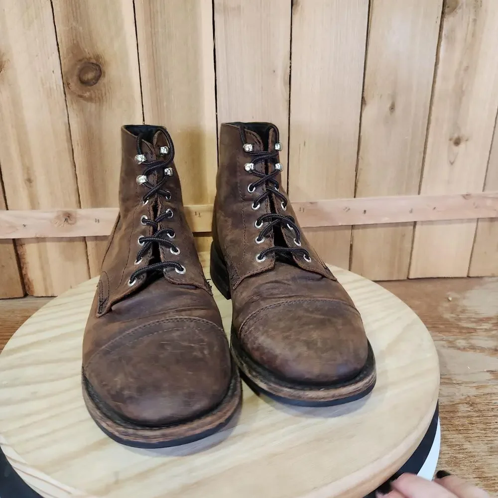 Thursday Boot Co Captain Boots Mens 9.5 Brown Leather Combat Ankle Casual